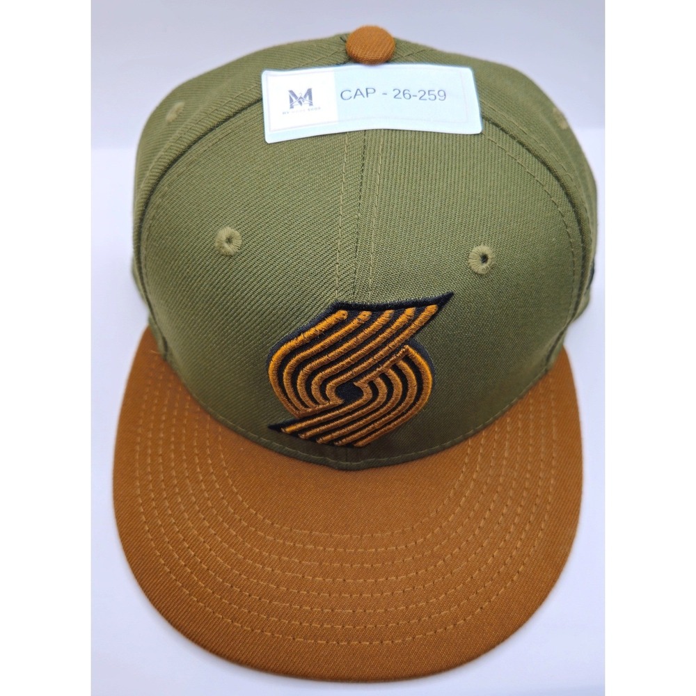 New Era Portland Trail Blazers 9FIFTY Snapback Hat Olive Green Brown NBA